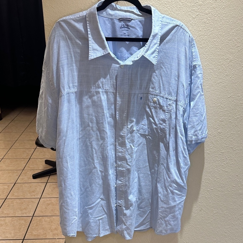 IZOD Men's Sky Blue Button Down Shirt Size 3xl
